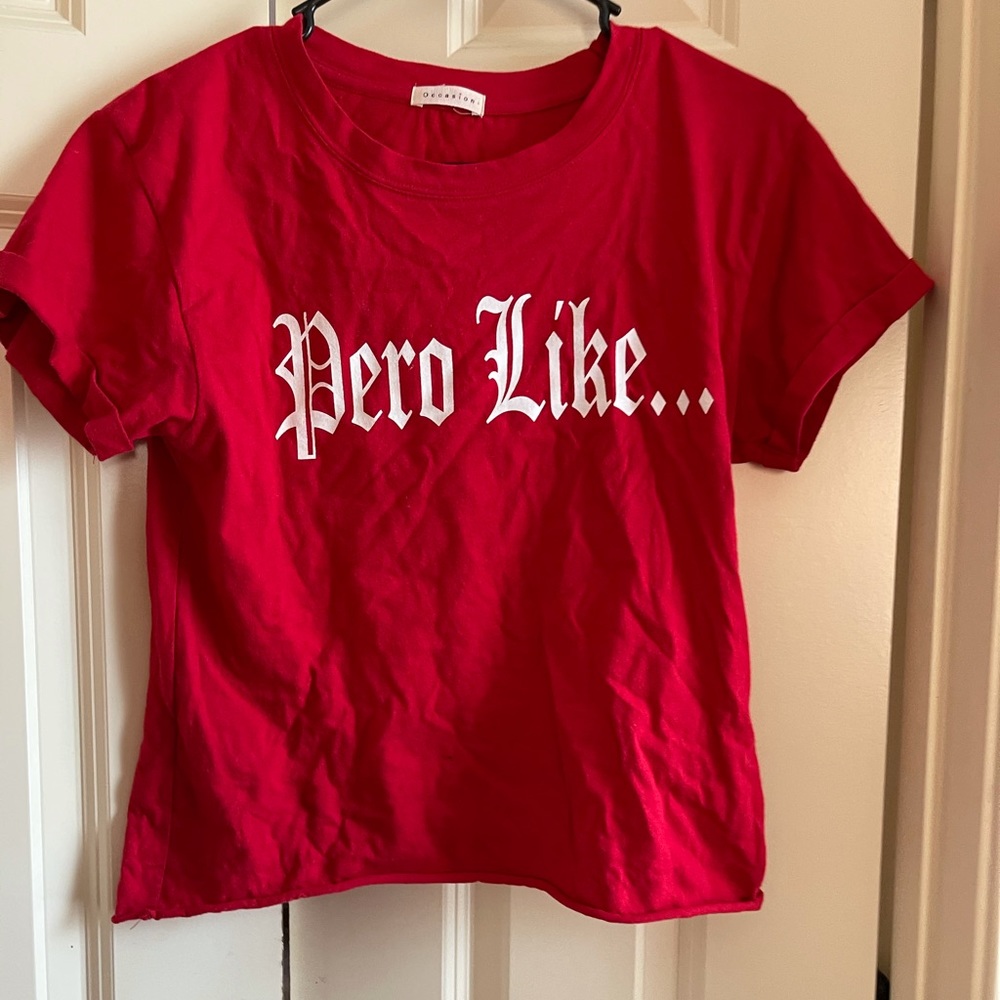 Red crop top